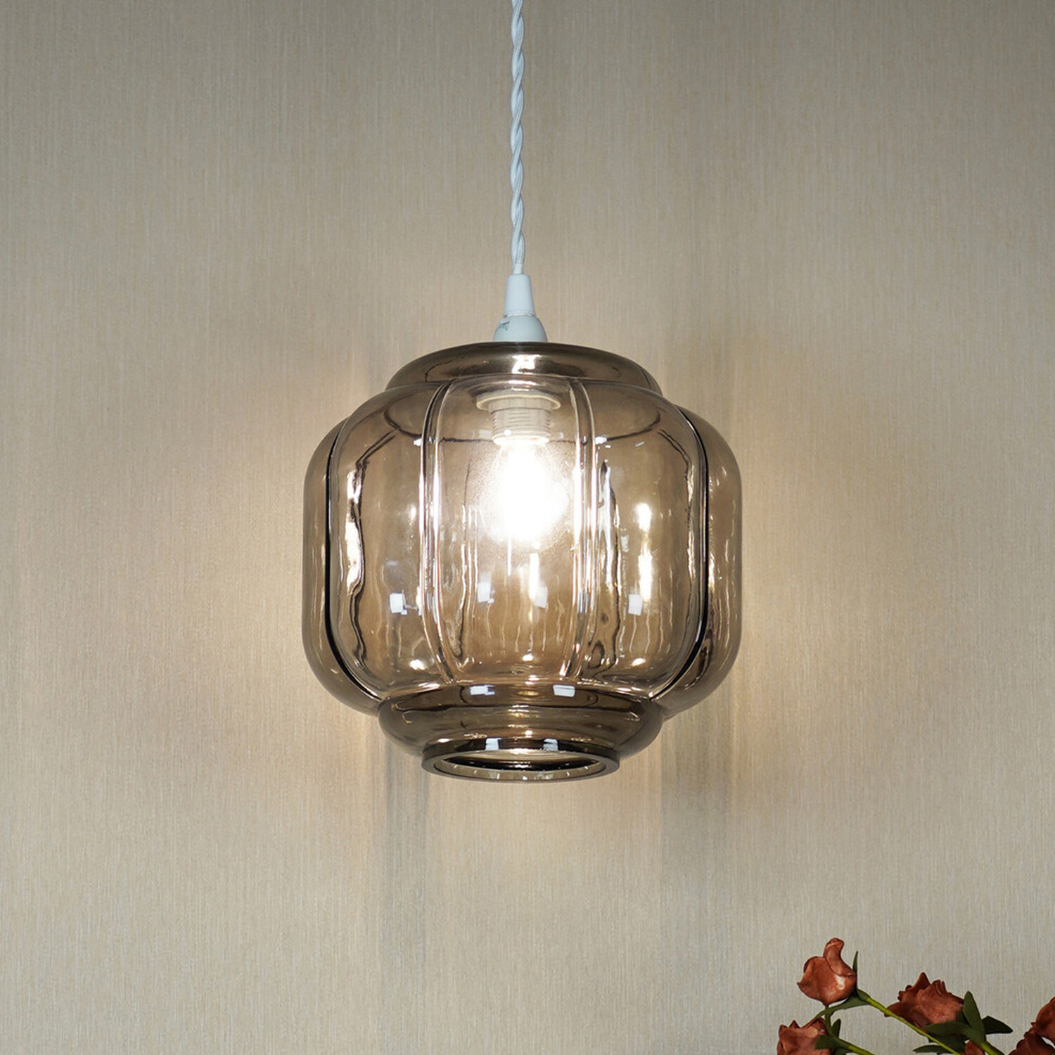 Nayeli Glass Pendant Grey Image 10