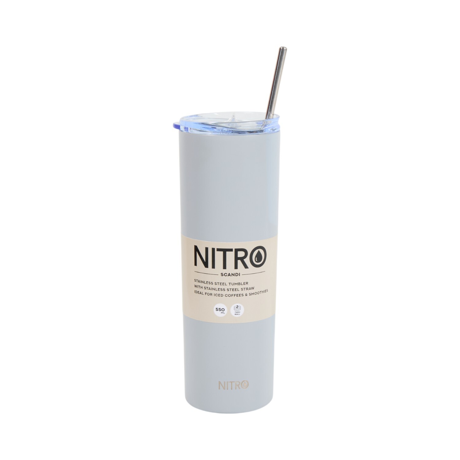 Nitro Scandi Stainless Steel Tumbler with Straw Image 12