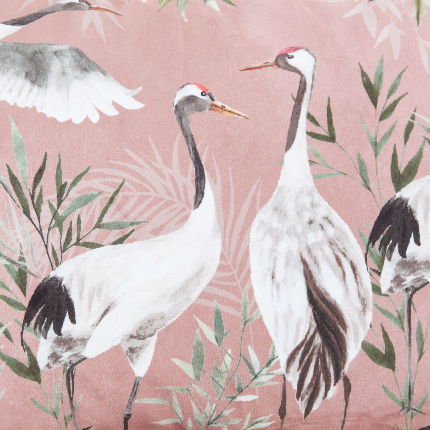 Orient Cranes Cushion - Blush Image 2