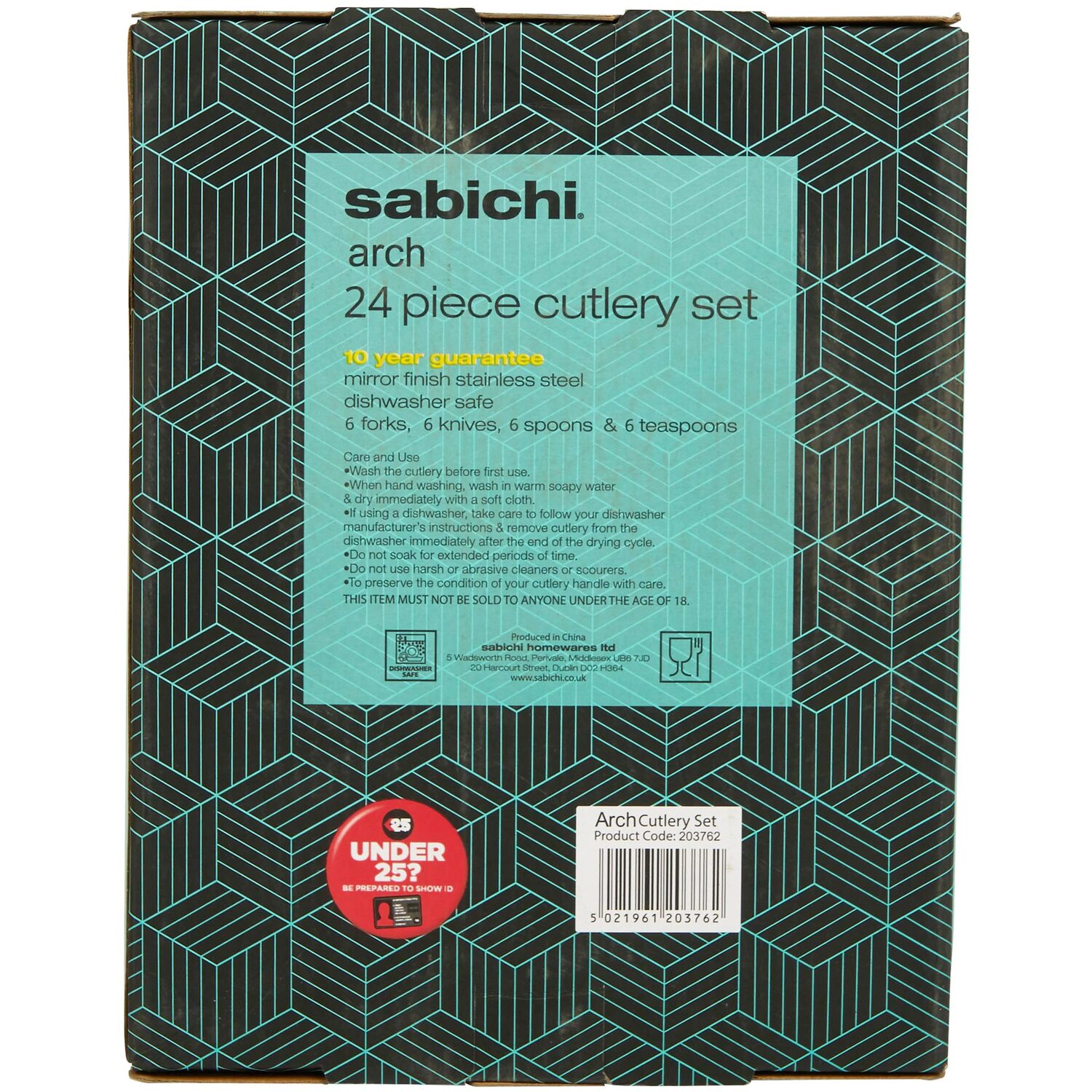 24-Piece Arch Stainless Steel Cutlery Set - Silver Image 3