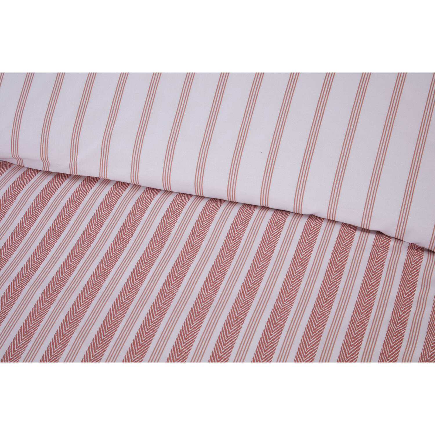 Rhodes Stripe Duvet Set - Rust / Double Image 4