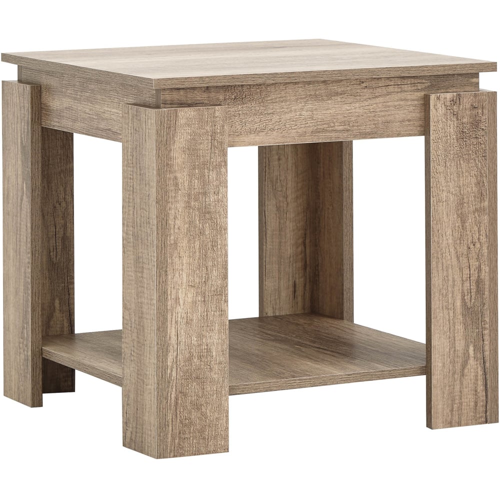 GFW Canyon Oak Grey Lamp Table Image 3
