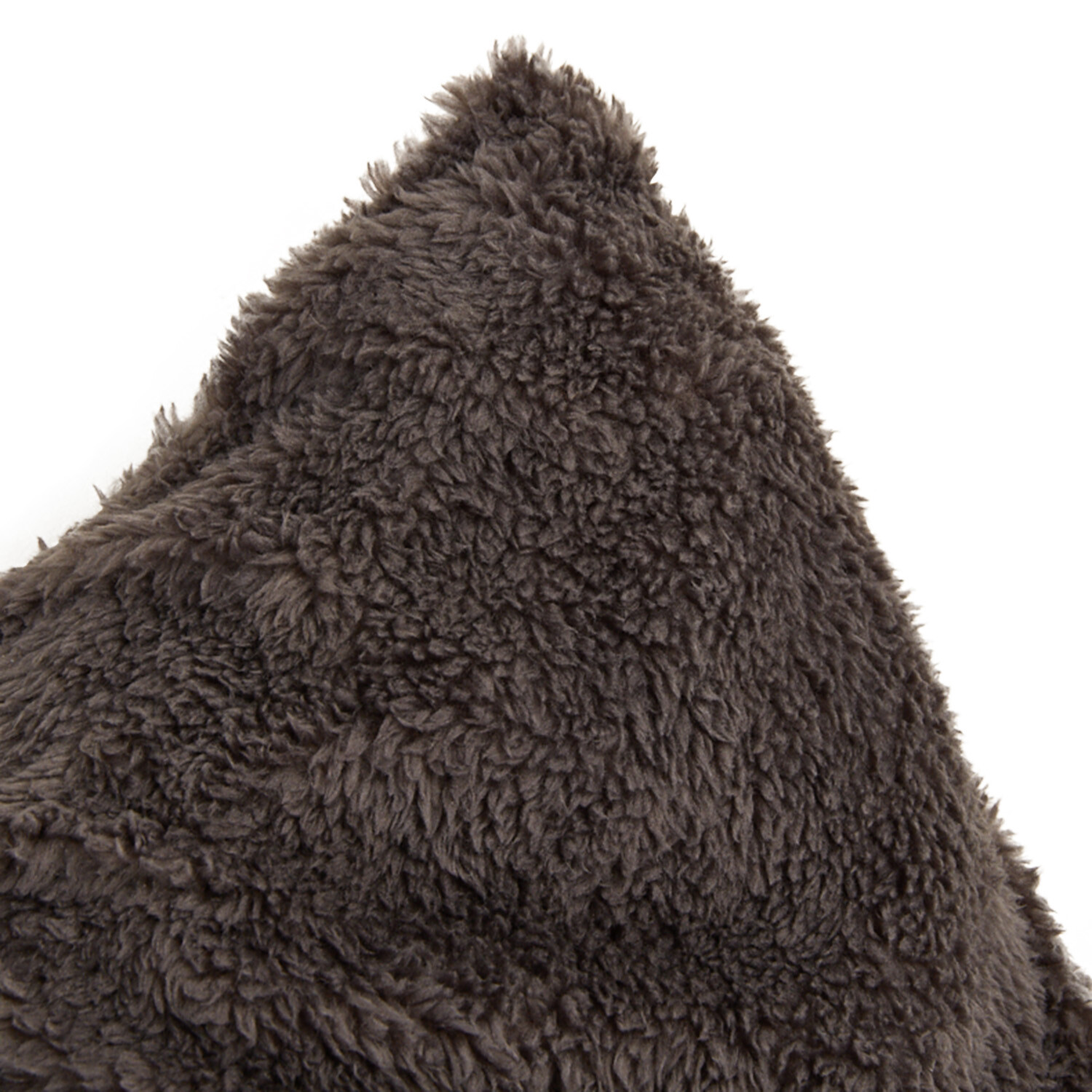 Teddy Fleece Pillowcase Pair Charcoal - Charcoal Image 5