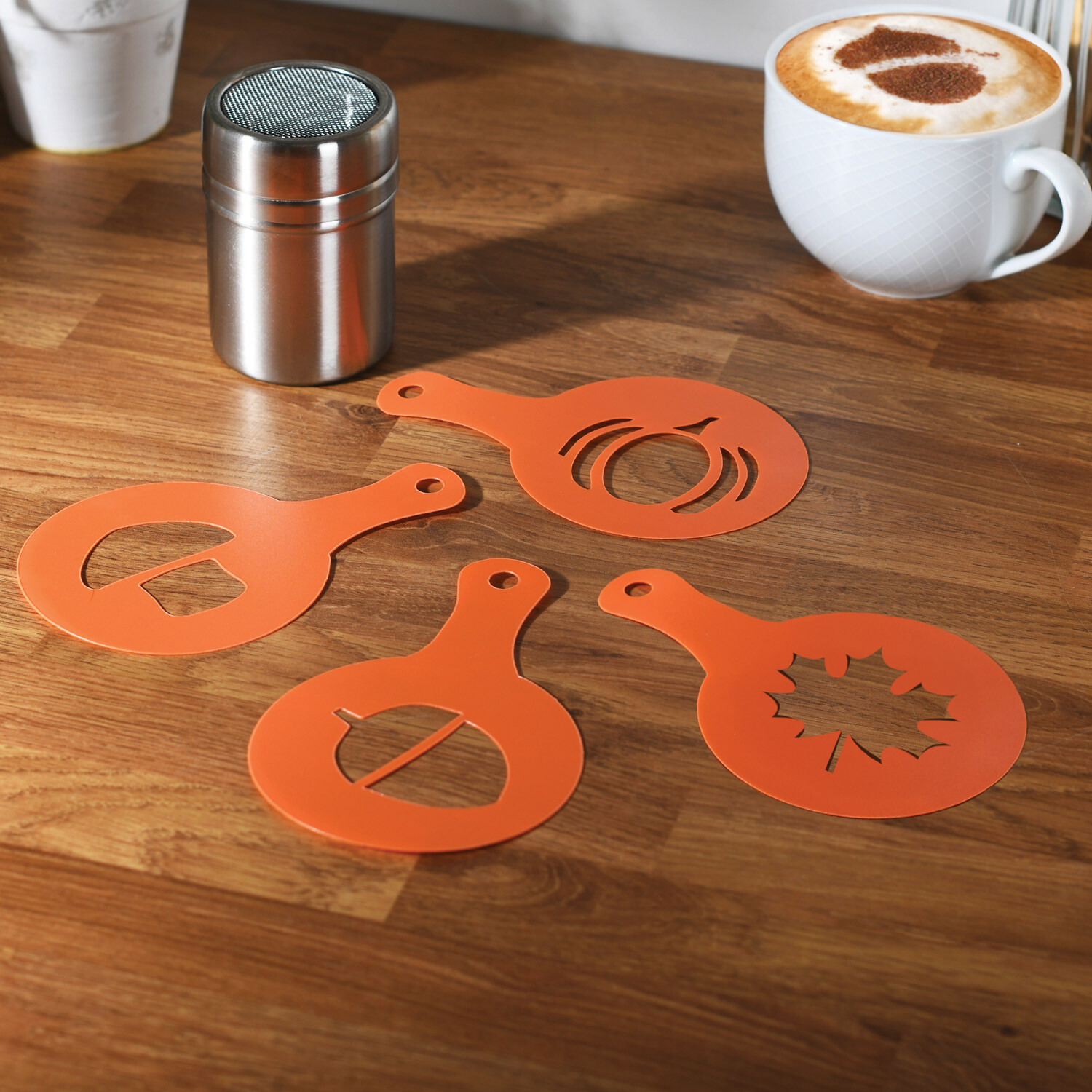 Autumn Barista Shaker and Stencil Set Image 2