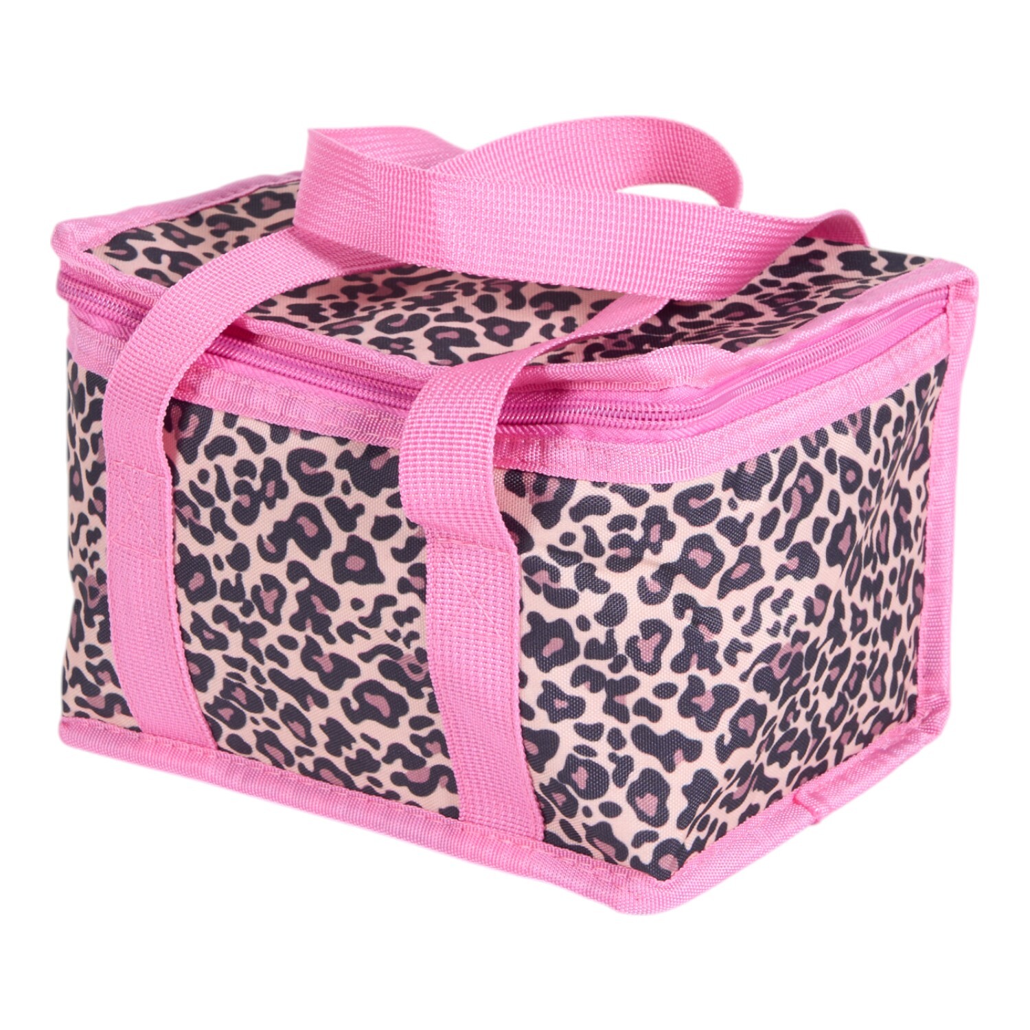 Leopard Insulated Lunch Bag Pink Image 4