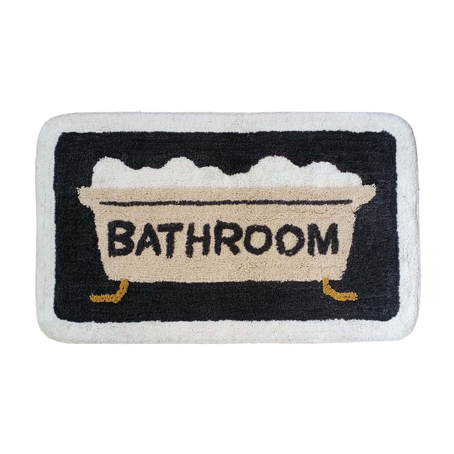 Bathroom Bath Mat Black Image