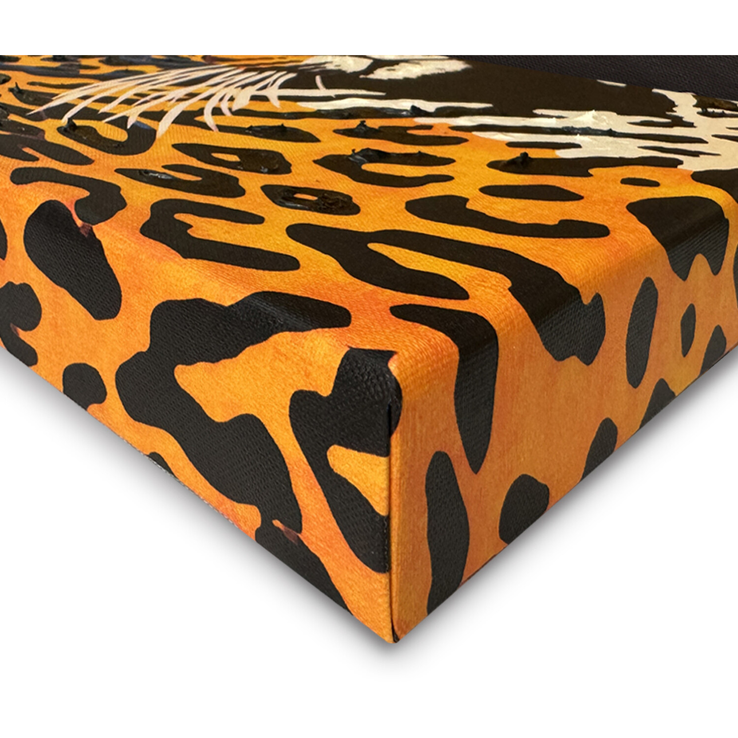 Vivid Feline Hand Painted Canvas Image 4