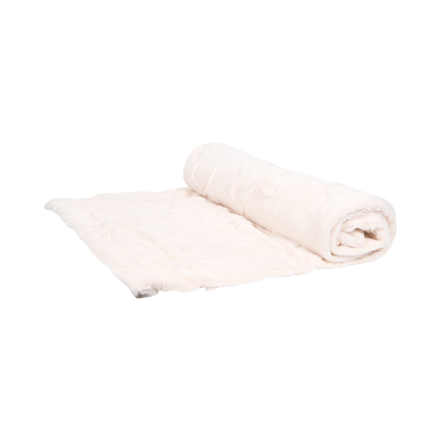 Bow Faux Fur Throw Ivory Image 5