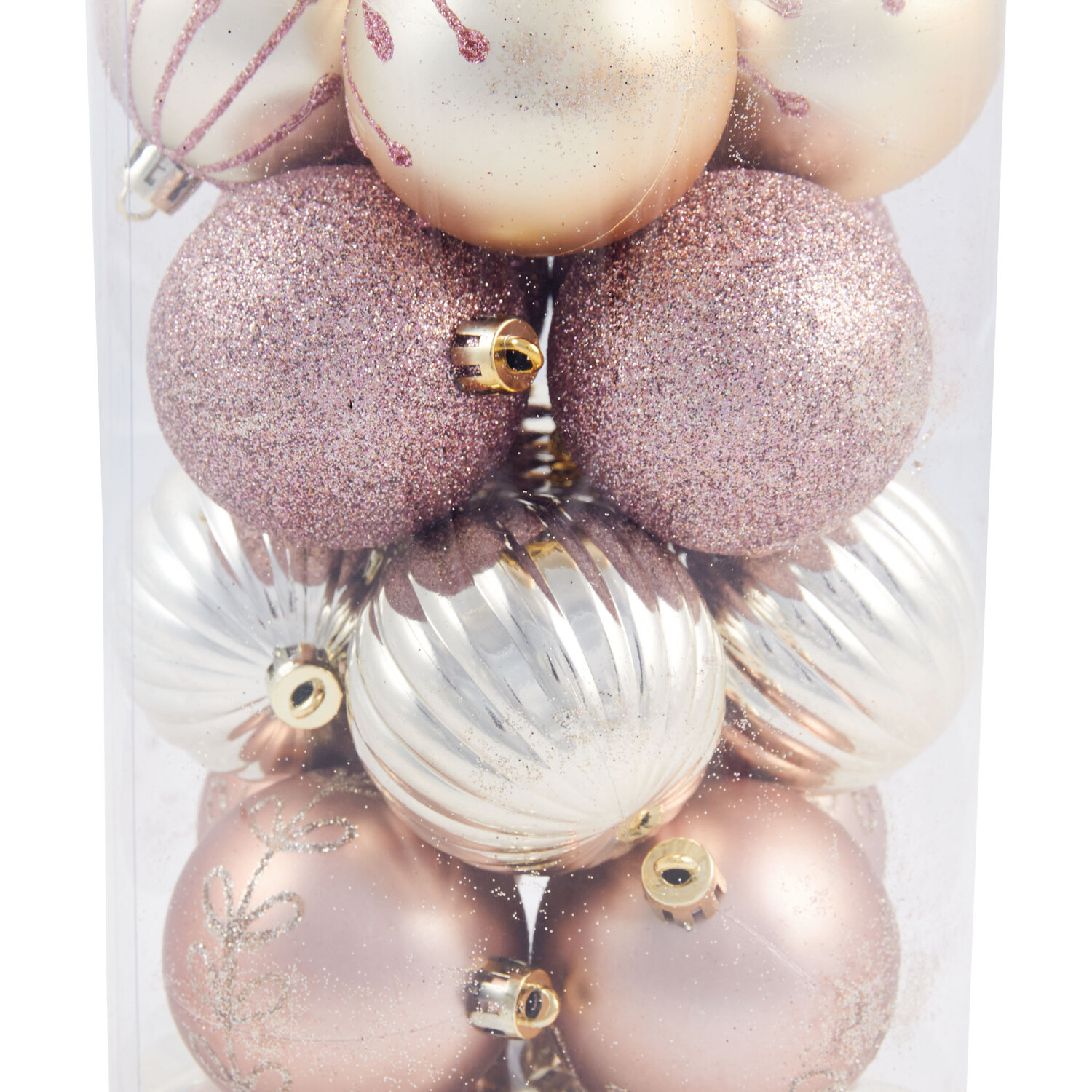 Pack of 24 Blushing Ballroom Baubles - Pink Image 2