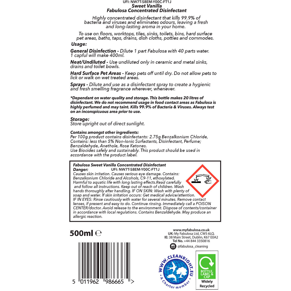 Fabulosa Concentrated Disinfectant Cleaner Image 2