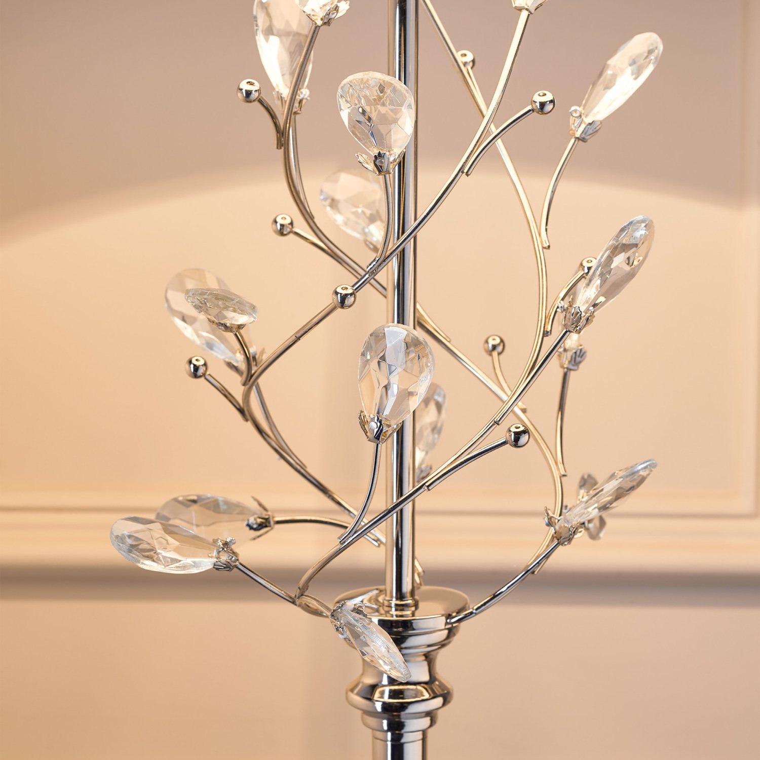 Crystal Leaf Floor Lamp - Silver Image 5