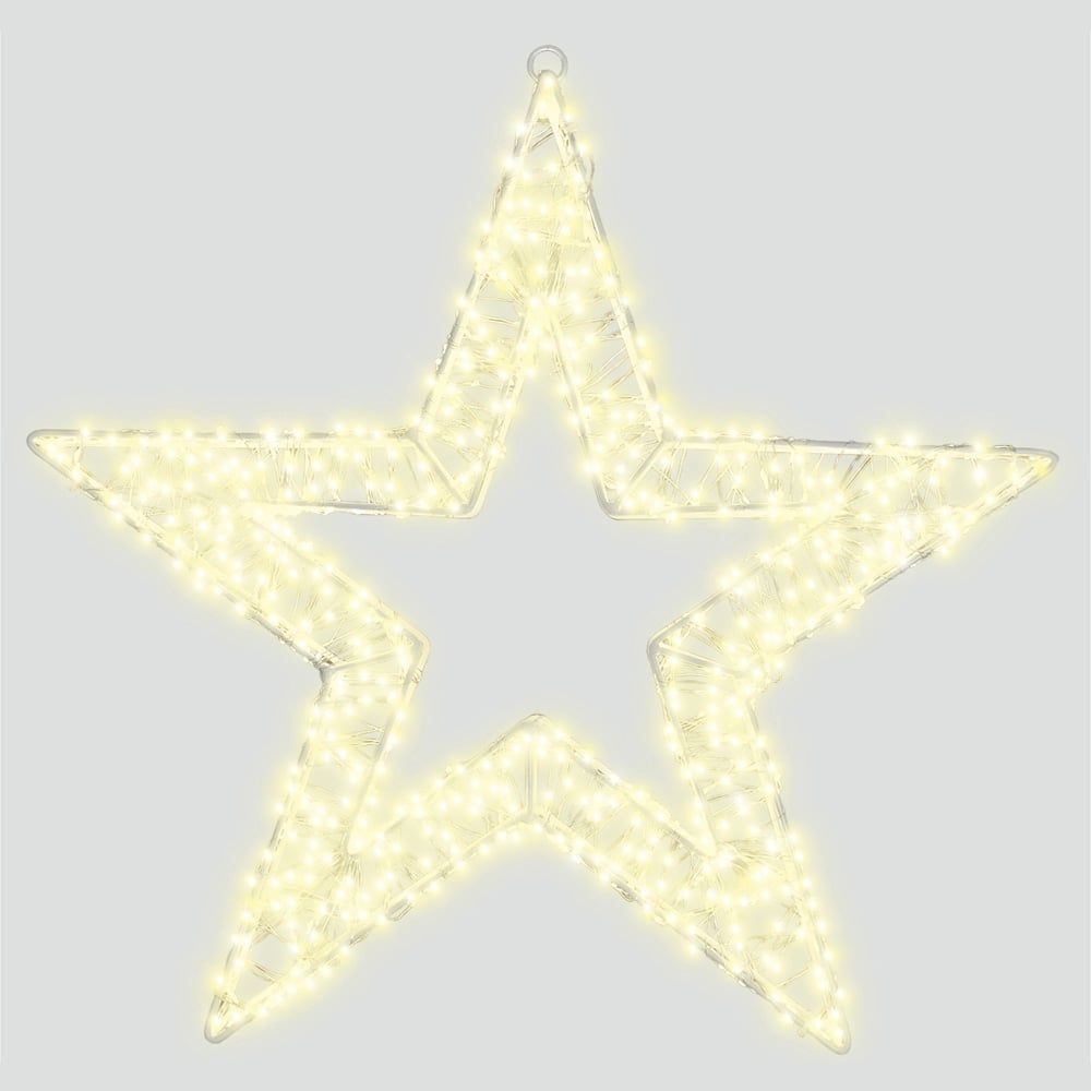 Xmas Haus LED Warm White Star Wreath 50cm Image 3
