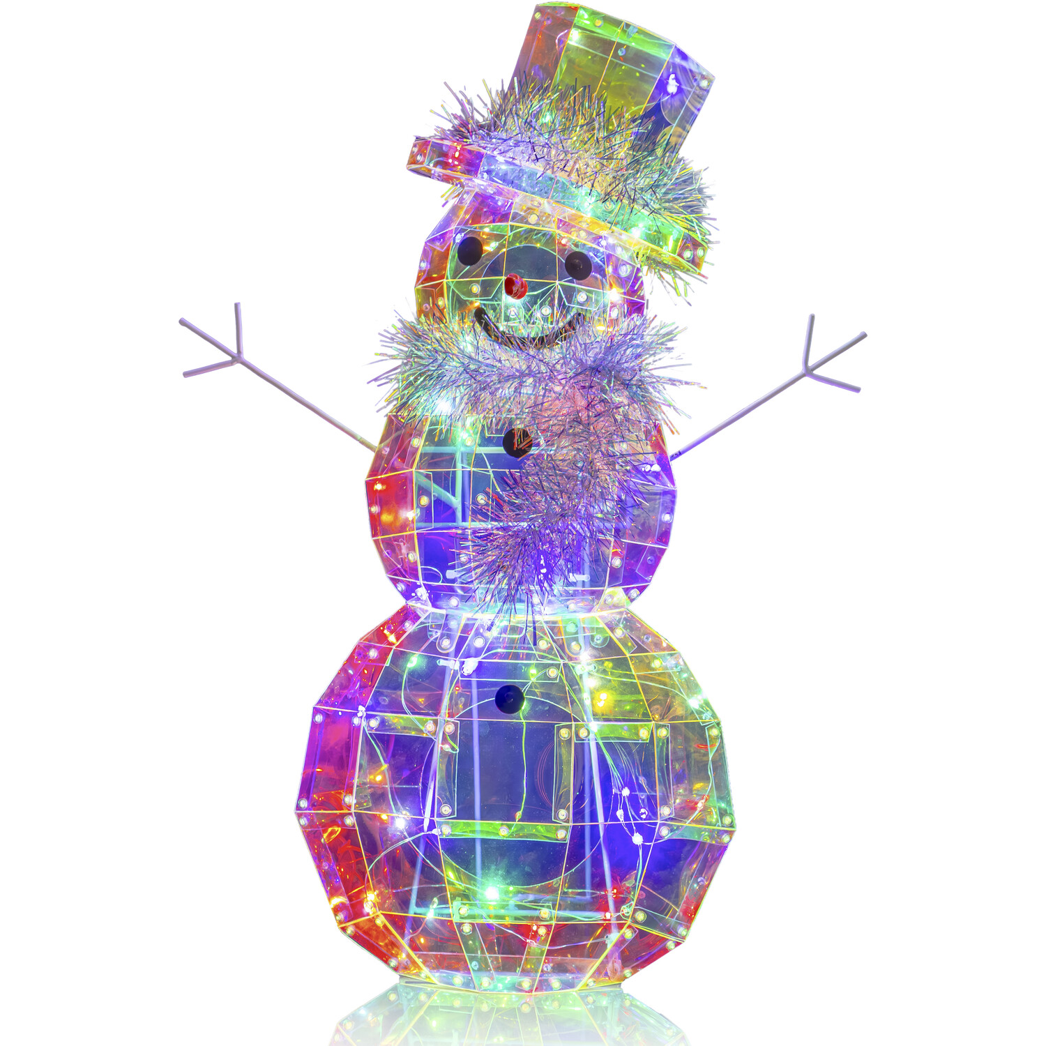 Iridescent LED Half Snowman Image 2