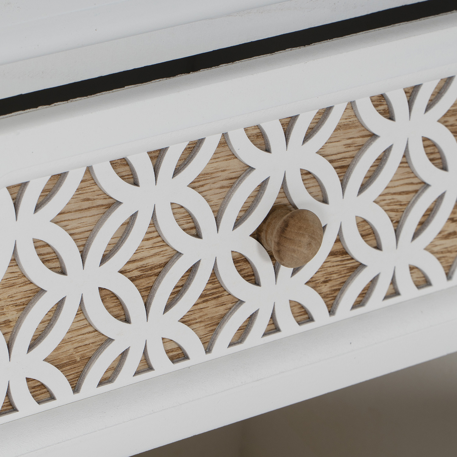 Nasara 3 Drawer White Storage Tower Image 4