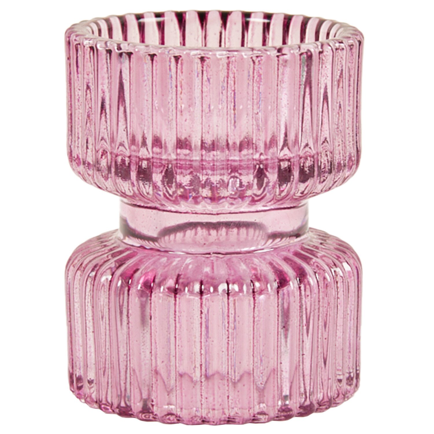 Jewel Ribbed Tealight Holder - Multicolour Image 5