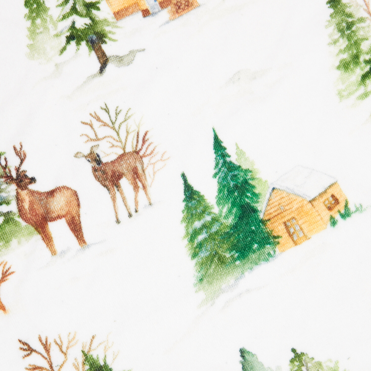 Snowy Cabin Hand Towel - Multicolour Image 4