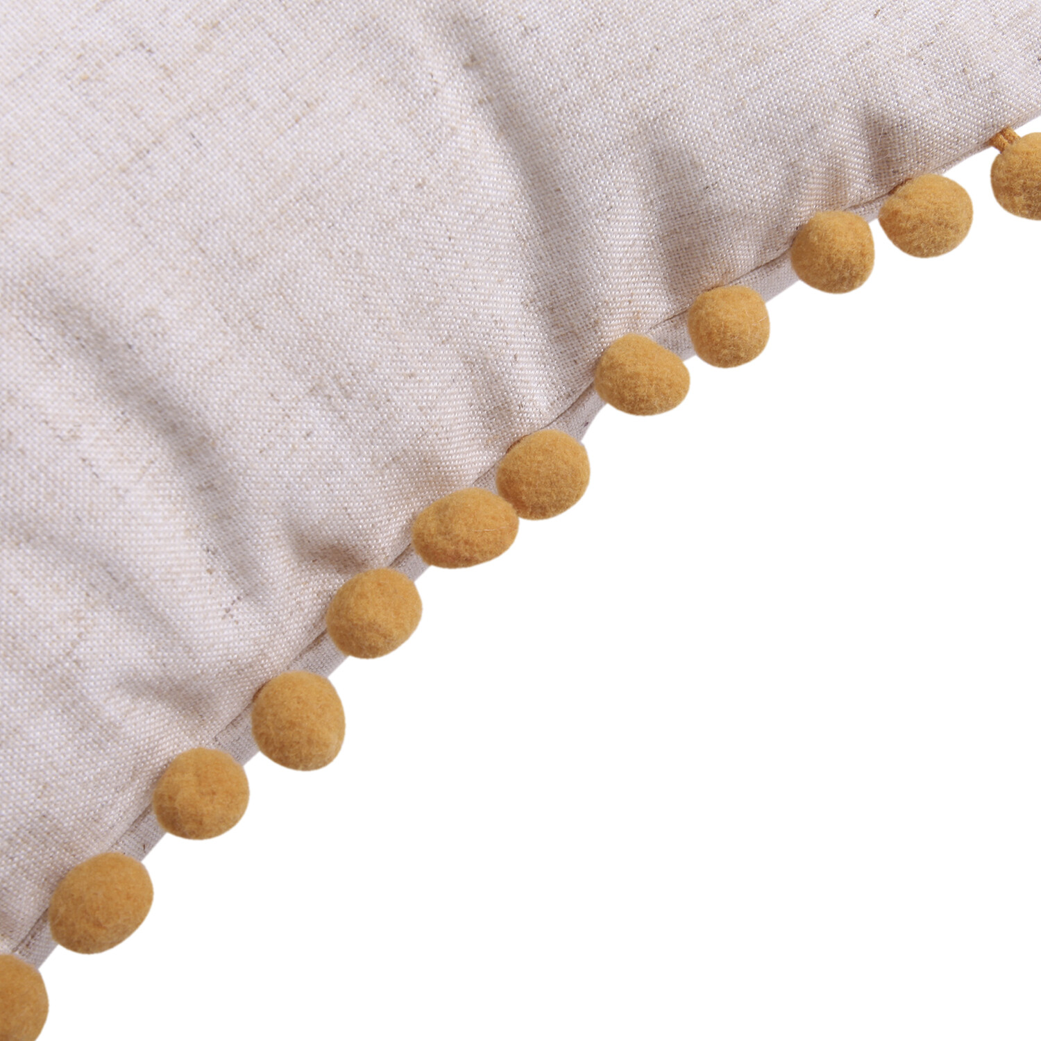 Divante Lets Snuggle Yellow Pom Pom Cushion 50 x 30cm Image 2