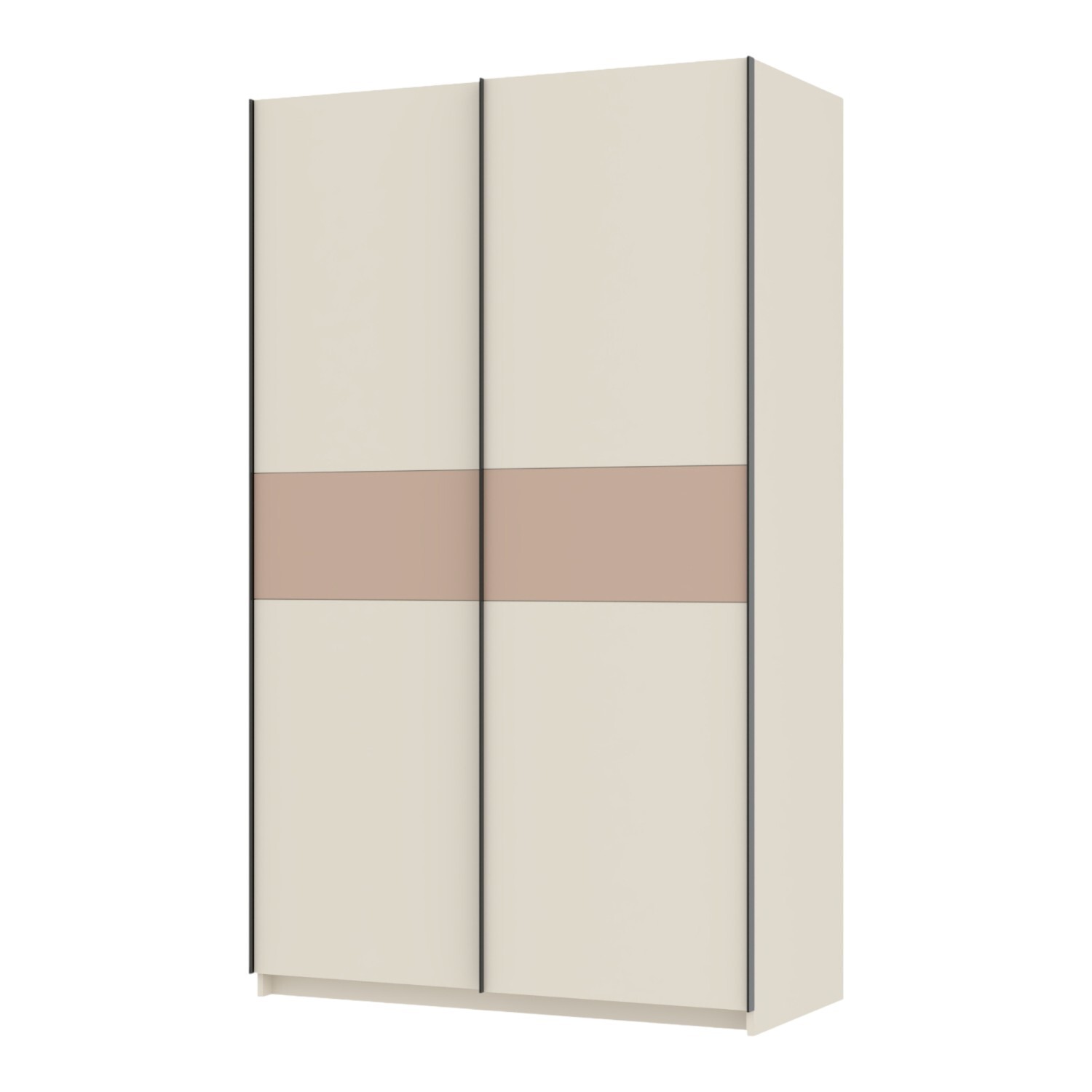 Andora Midi Sliding Wardrobe Cashmere and Cappuccino Image 3