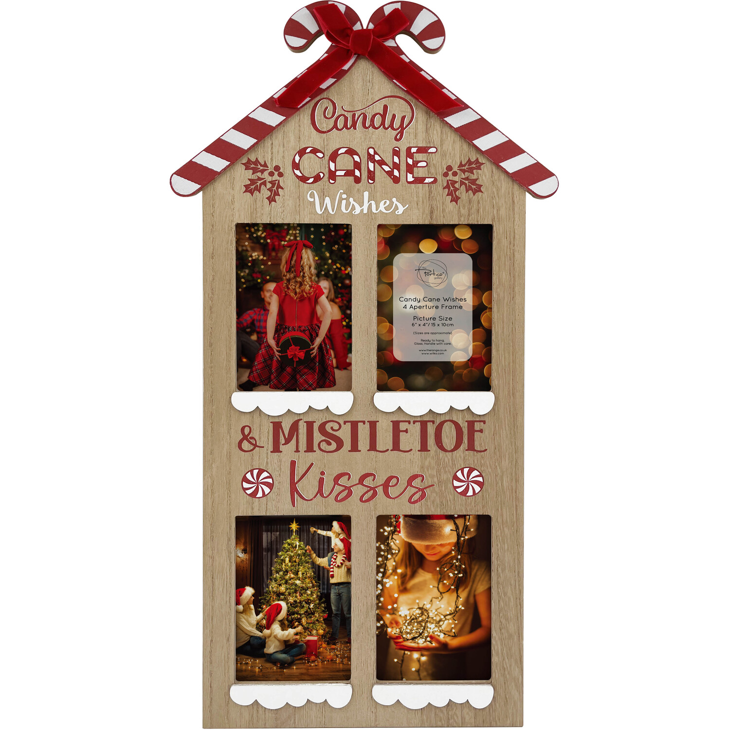 Candy Cane Wishes 4 Aperture Frame Image 1