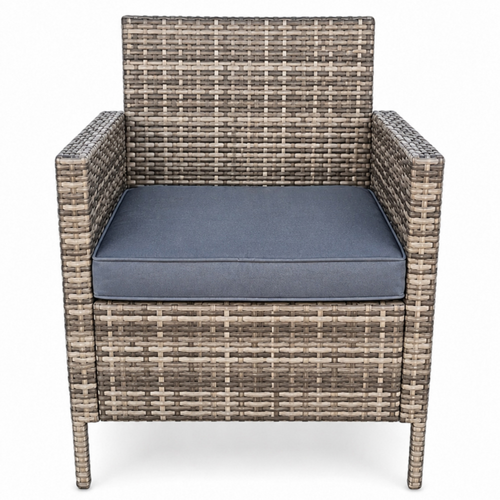 Outdoor Living 4 Seater Rattan Round Firepit Dining Set Image 6