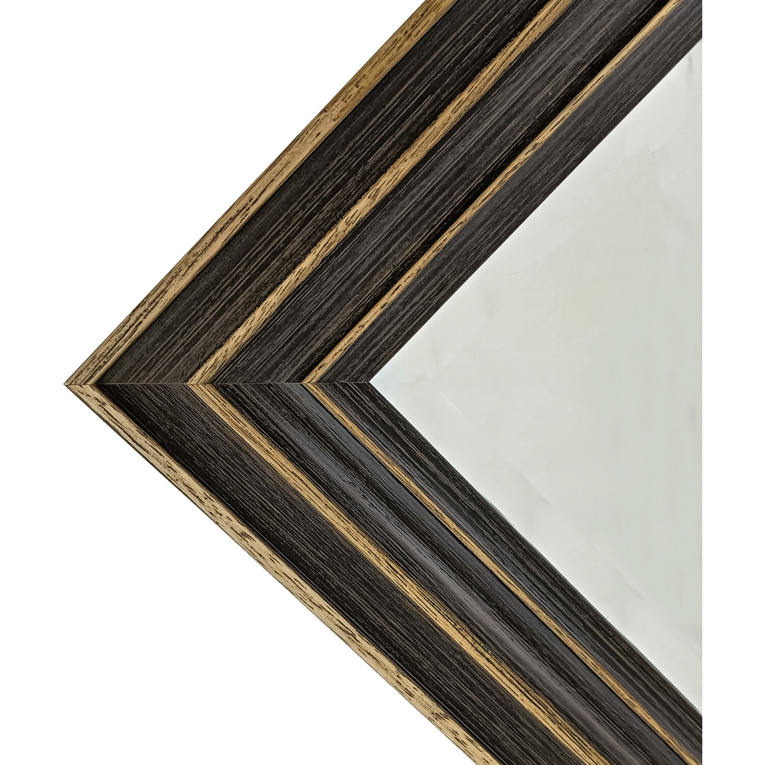 Kingston Brushed Wooden Mirror Black Image 3