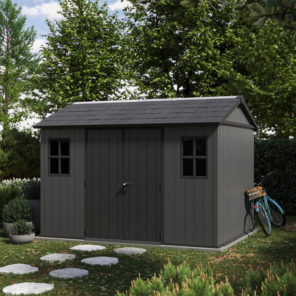Keter Newton Plus 11 x 7.5ft Grey Steel Double Wall Shed Image 3