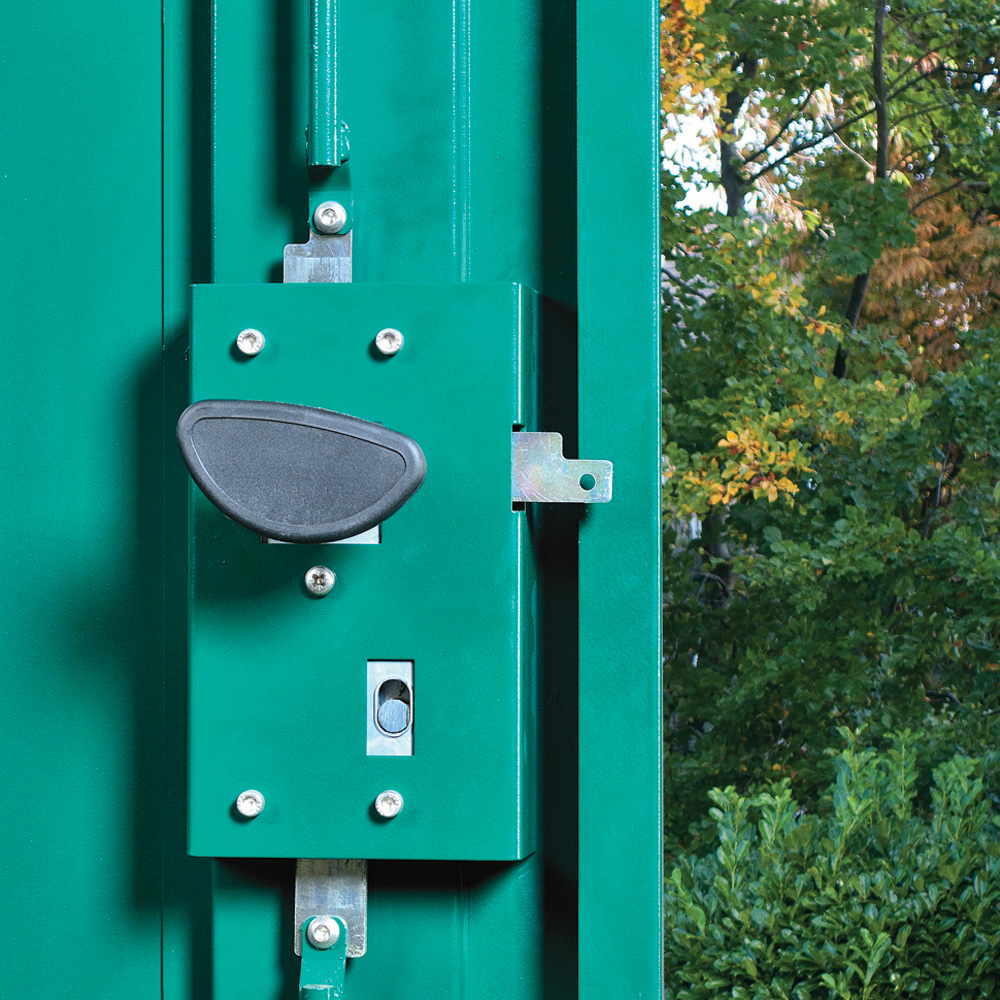Asgard Saracen 5 x 4ft Double Door Green High Security Apex Garden Shed Image 7