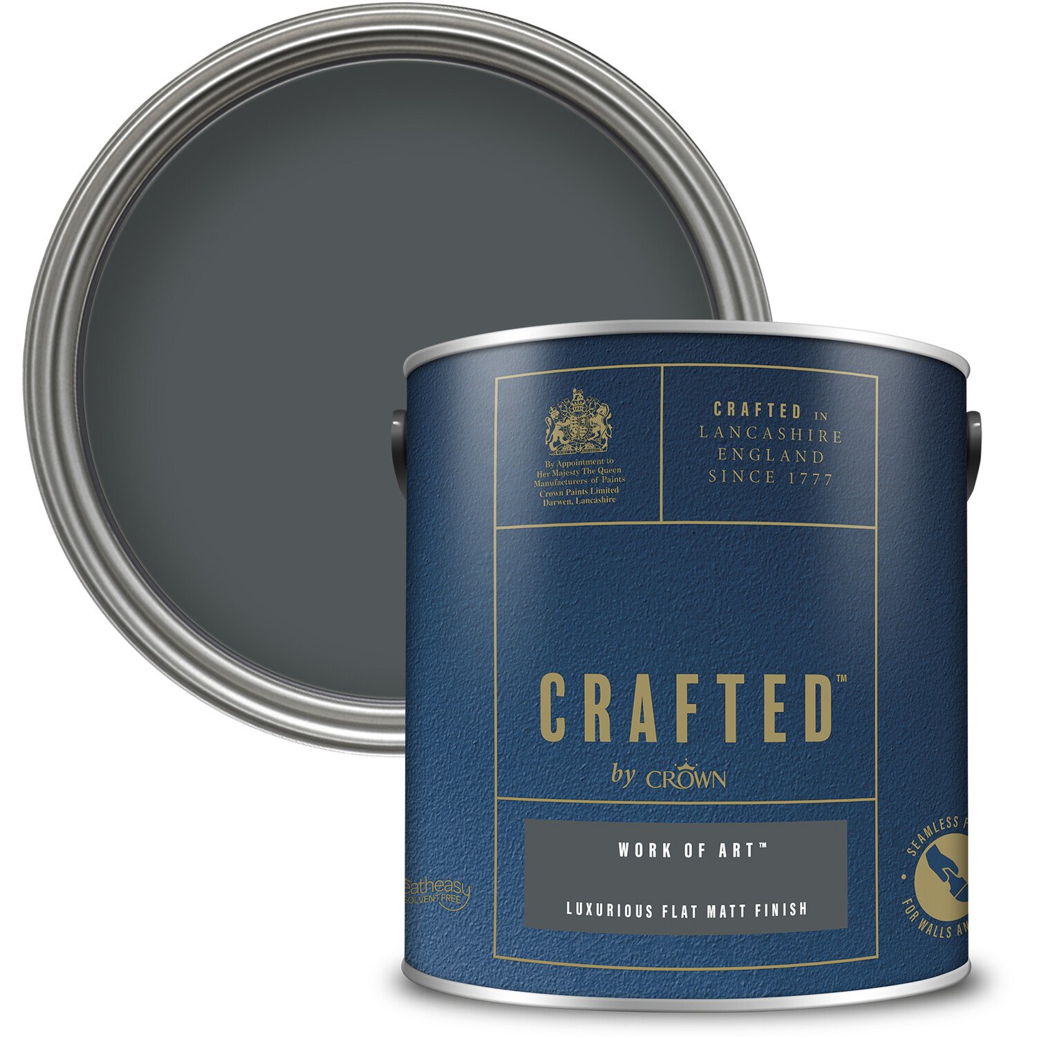 Crown Crafted Walls & Wood Work of Art Luxurious Flat Matt Paint 2.5L Image 1