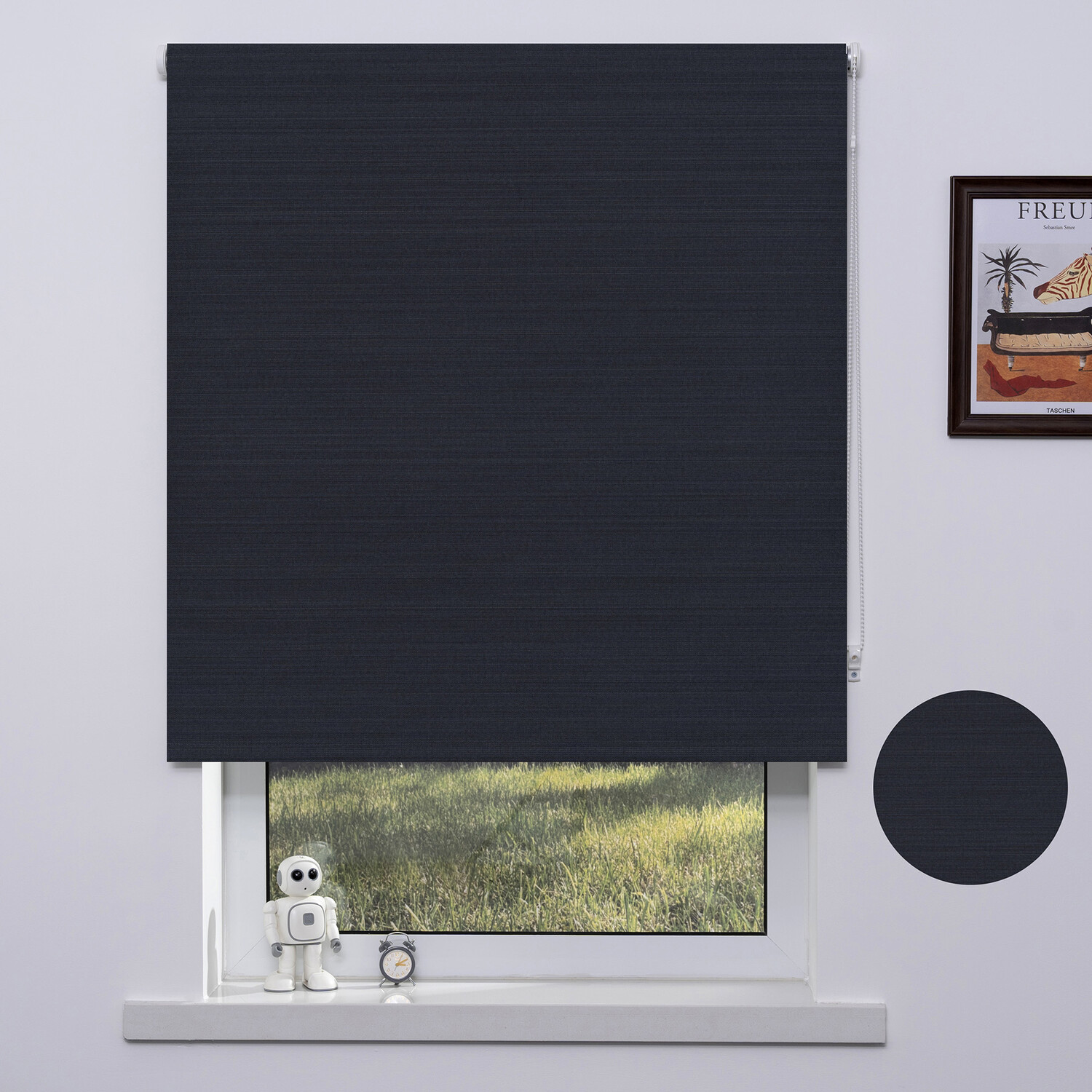 Weave Blackout Blind - Dark Grey / 180cm Image 1