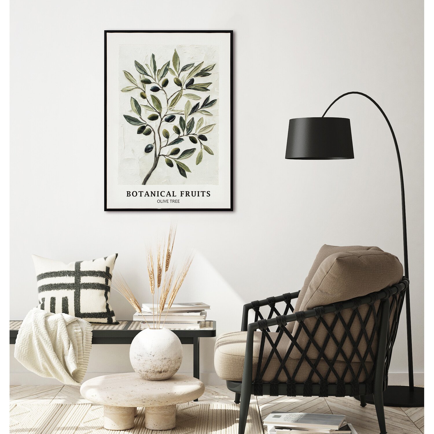 Olive Tree Textured Canvas Green Image 2