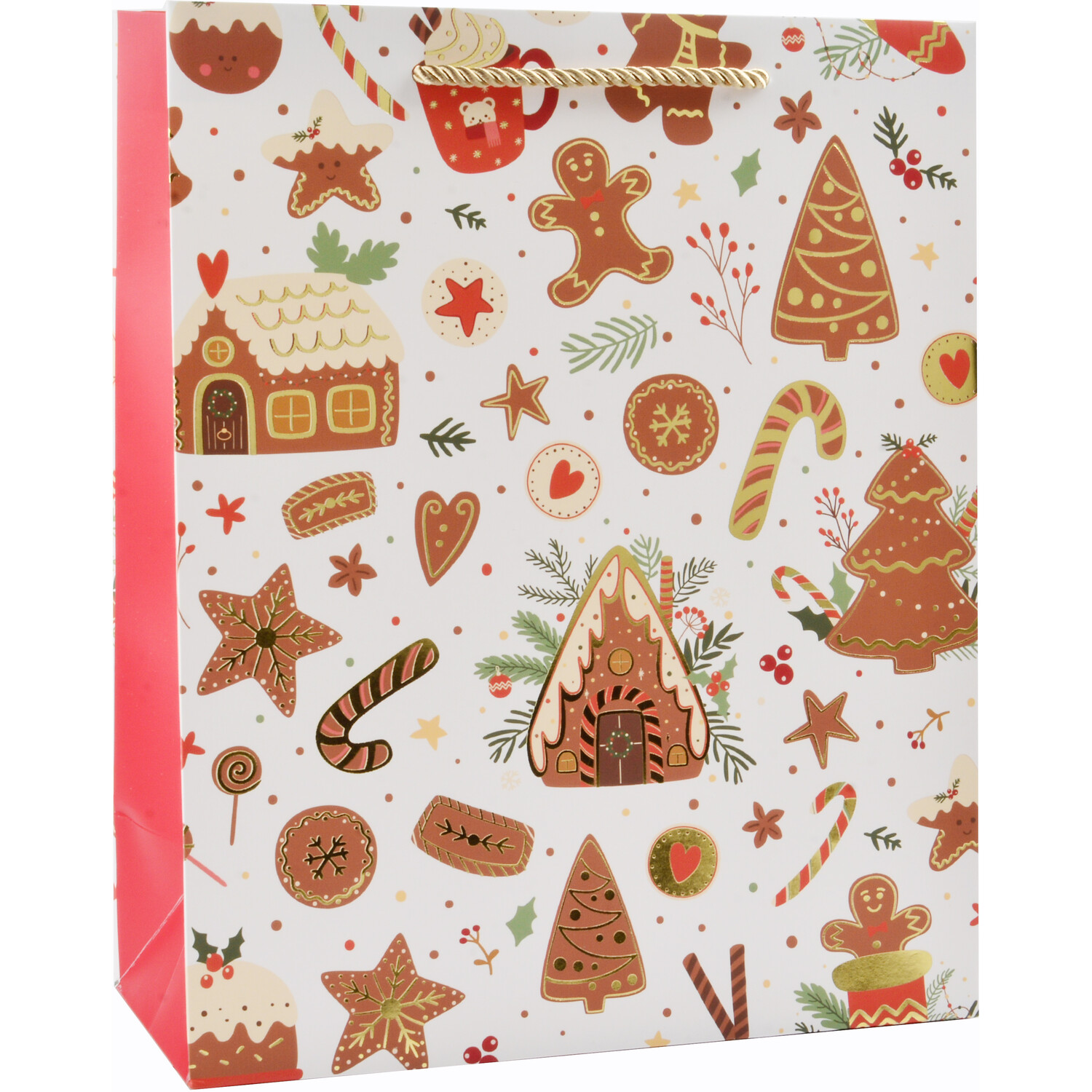 Gingerbread GiftbagIvory and BrownLarge Image 2