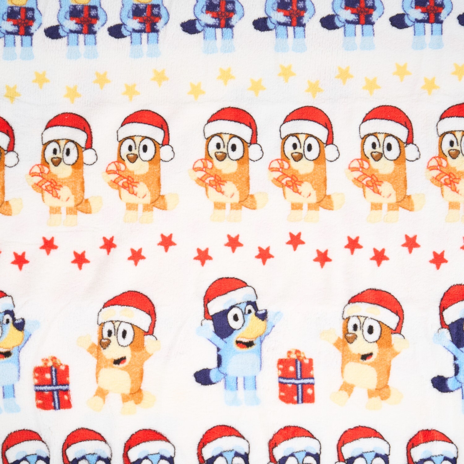 Bluey Festive Stars Throw White Image 4