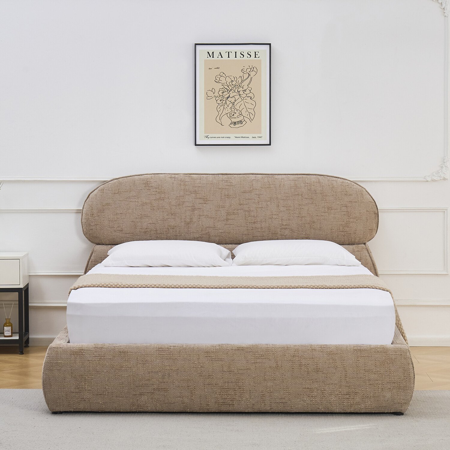Rhea Ottoman Bed Brown Double Image 4