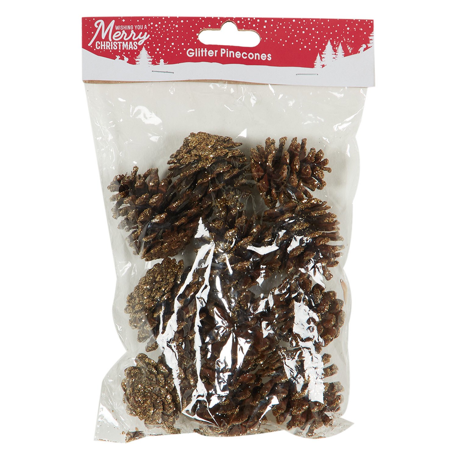 Glitter Pinecones - Brown Image 3