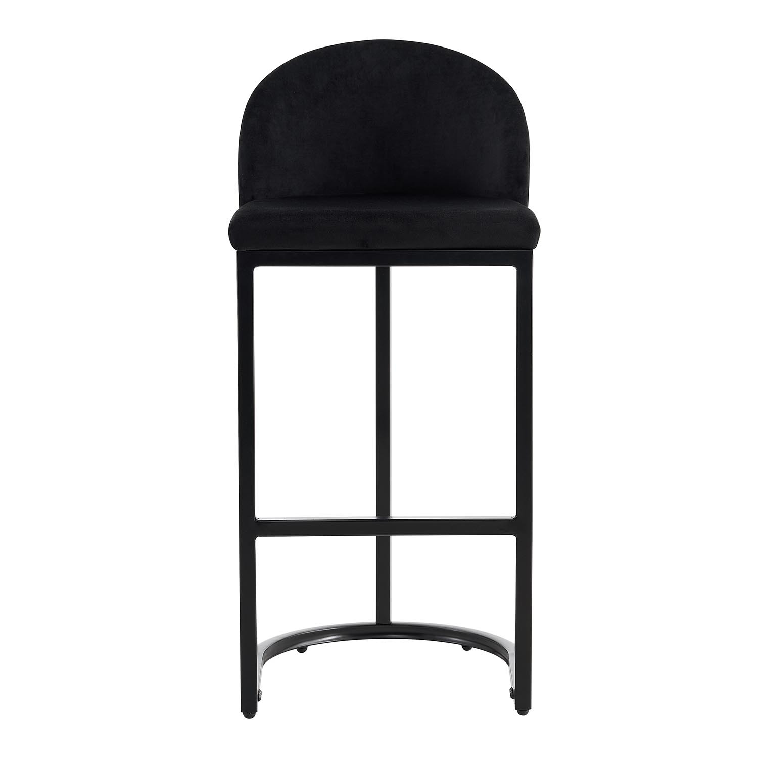Round Back Barstool - Black Image 3