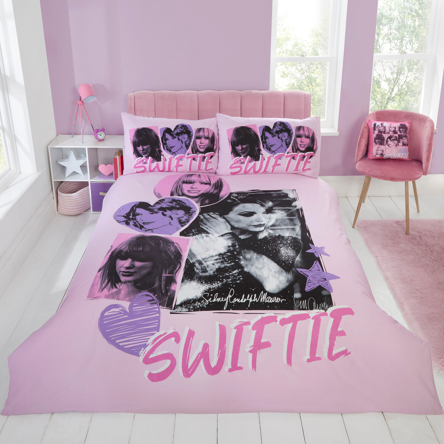 Celebrity Icons Duvet Cover Set Pink Double Image 2