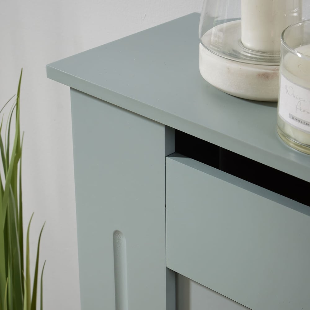 Home Source York Grey Horizontal Line Radiator Cover Medium Image 3