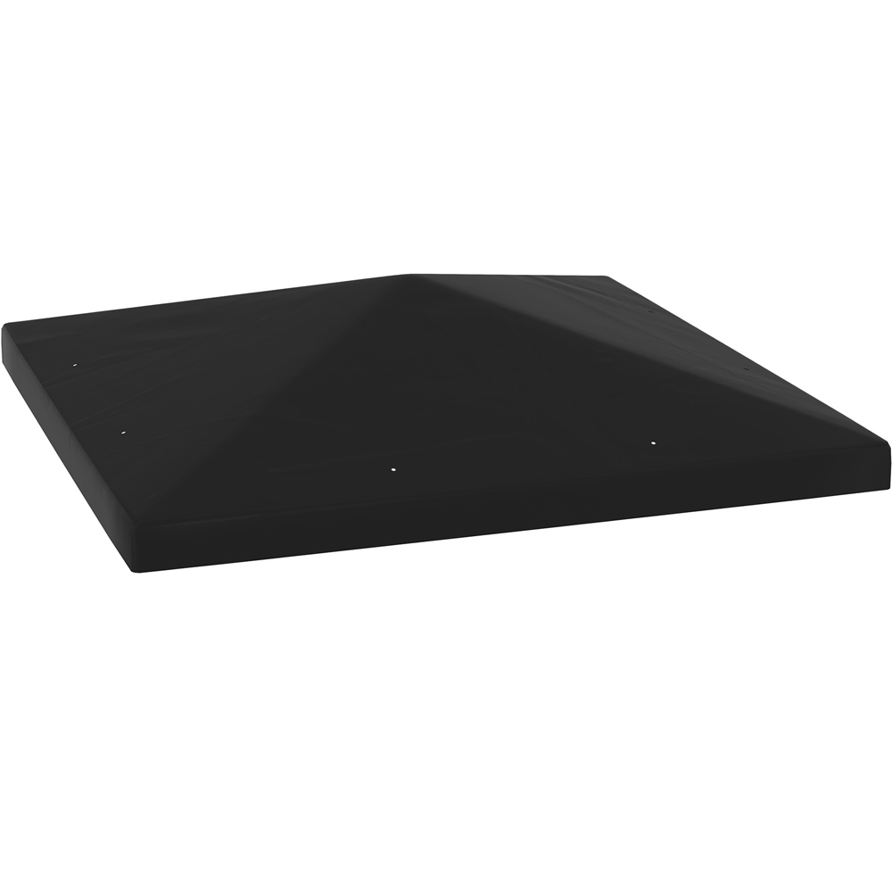 Outsunny 3 x 3m Black Gazebo Canopy Replacement Cover Image 1