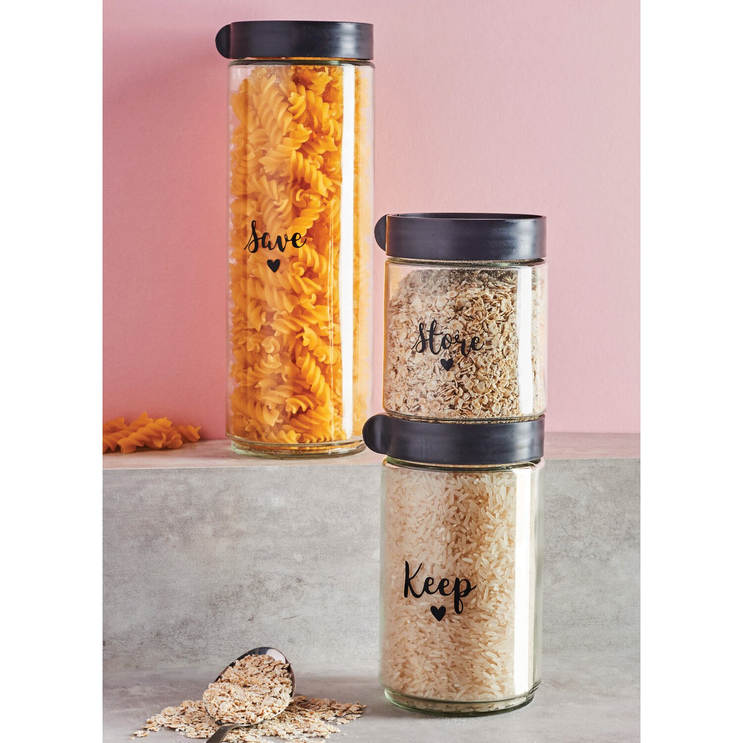 Pack of Three Glass Food Containers Image 4