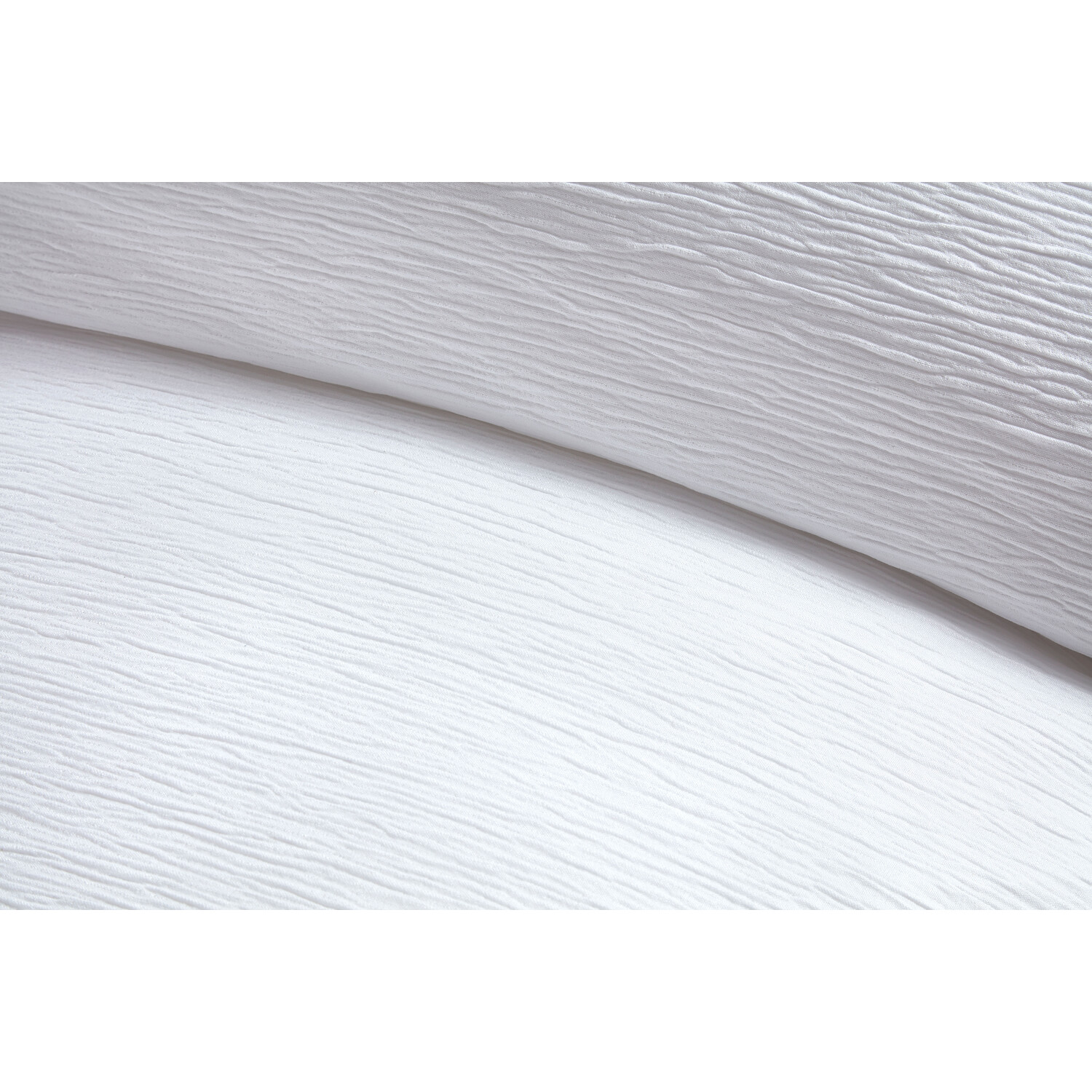 My Home Milan Textured Duvet Cover and Pillowcase Set - White / Superking Image 4