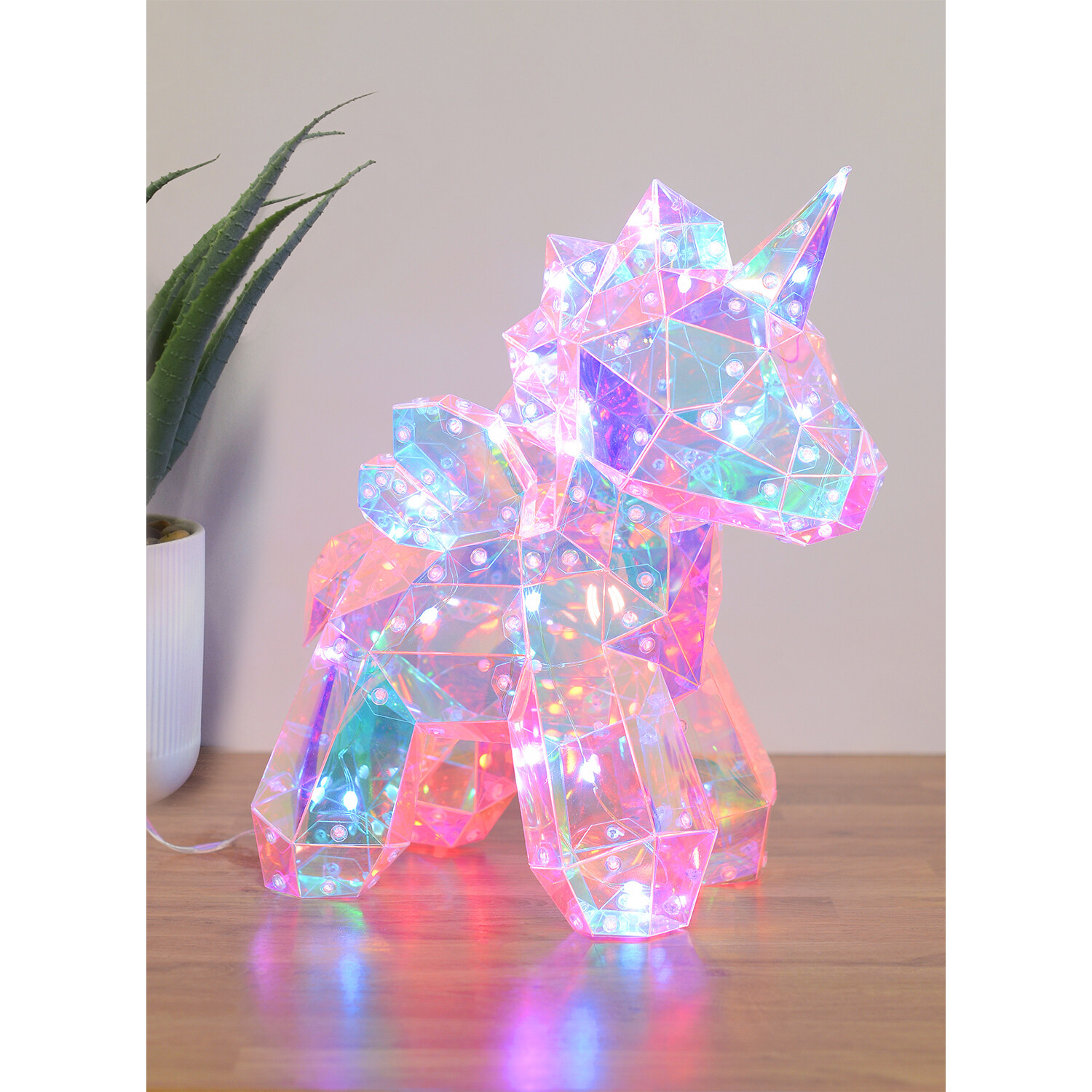 Crystal Effect Iridescent Unicorn Light Image 3