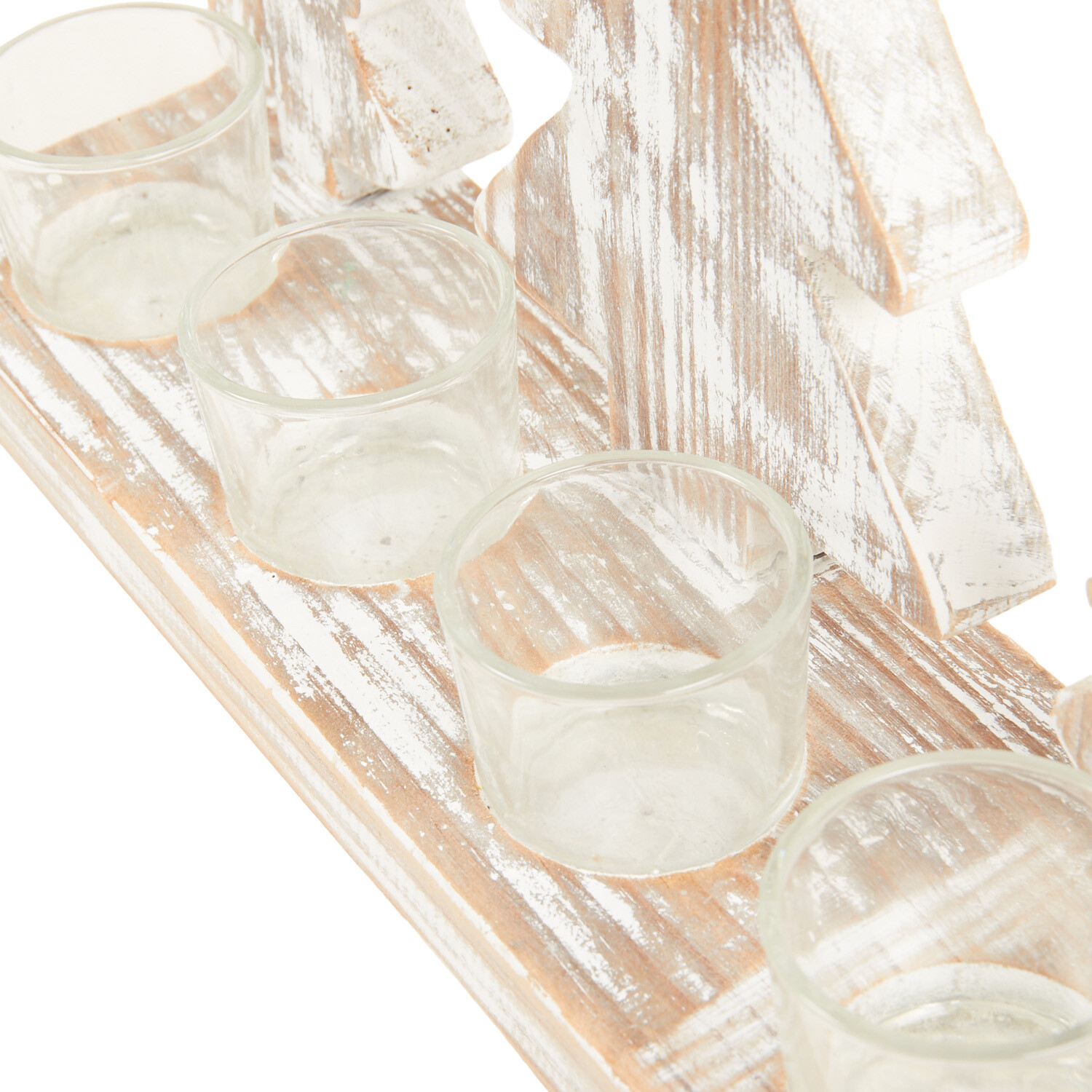 Wooden Forest Tealight Holder - Brown Image 3