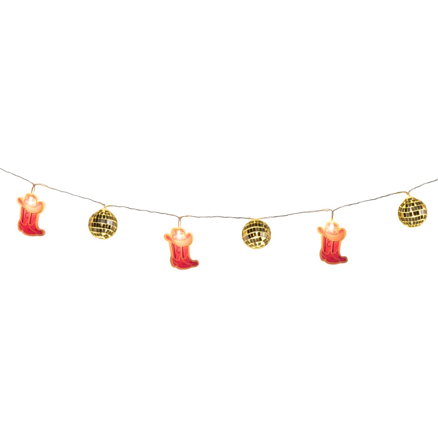 20 LED Disco Cowboy String Light Pink Image 4