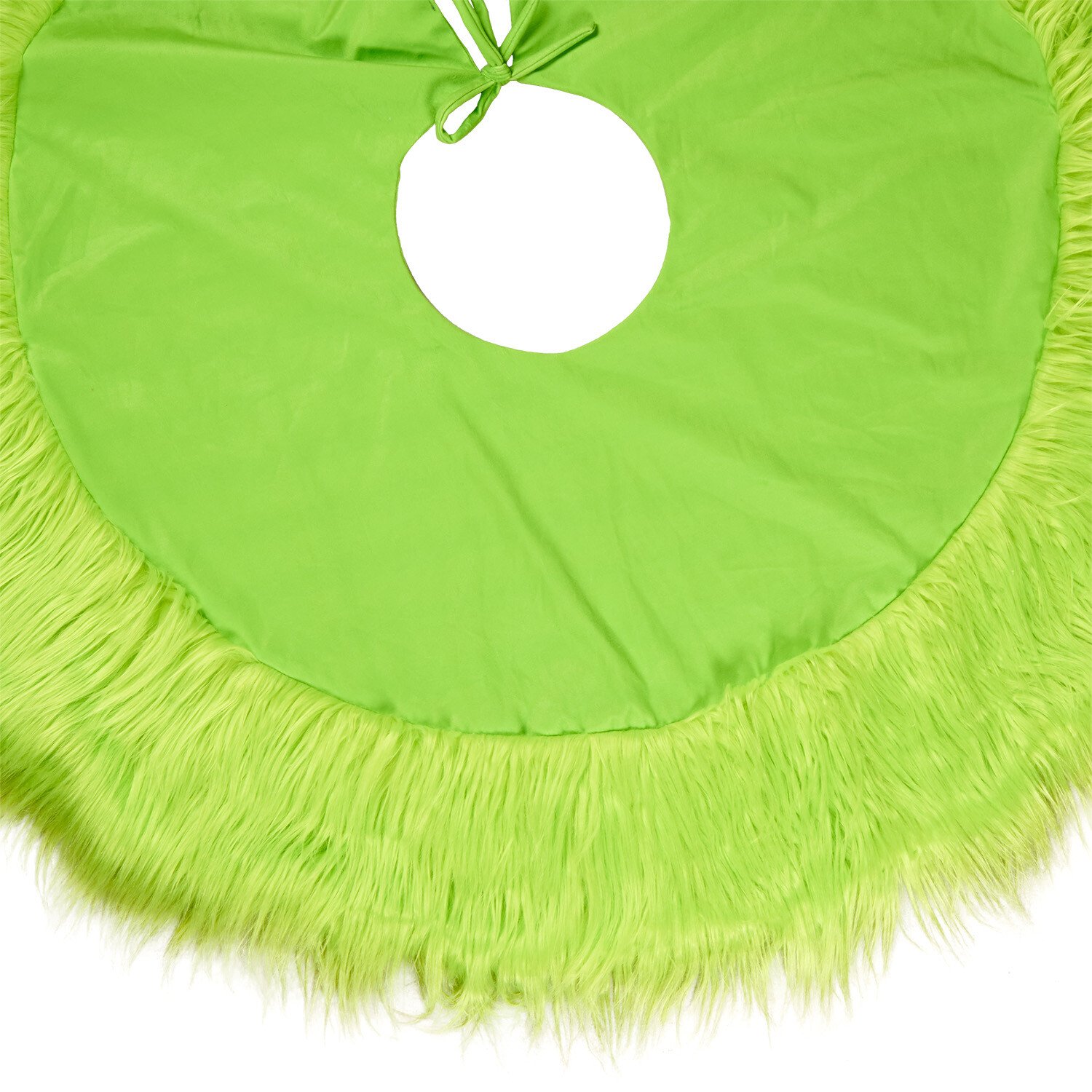 Fluffy Tree Skirt Green Image 2