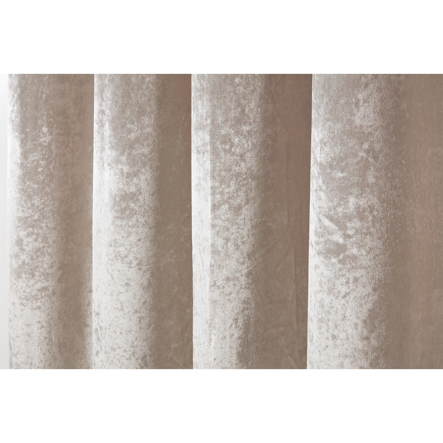 Divante Ivory Crushed Velvet Eyelet Curtains 183 x 168cm Image 4