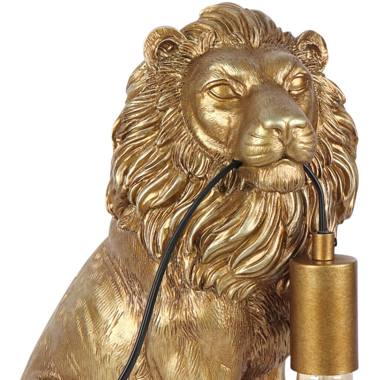 Lion Bulb Table Lamp Gold Image 3