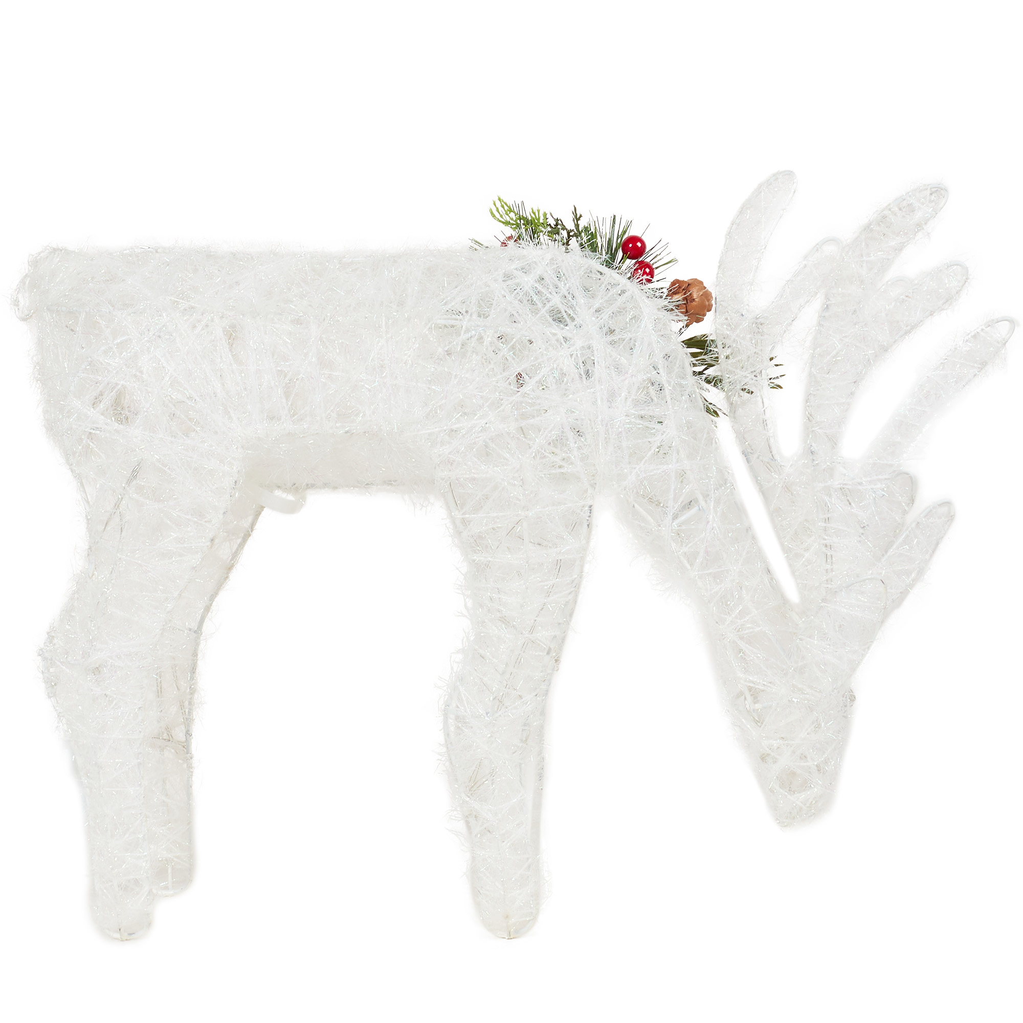 White LED Standing Reindeer - White Image 6