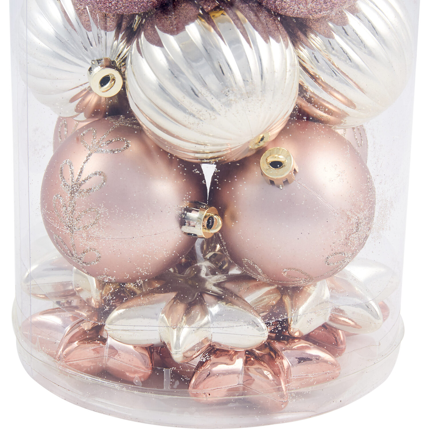 Pack of 24 Blushing Ballroom Baubles - Pink Image 3