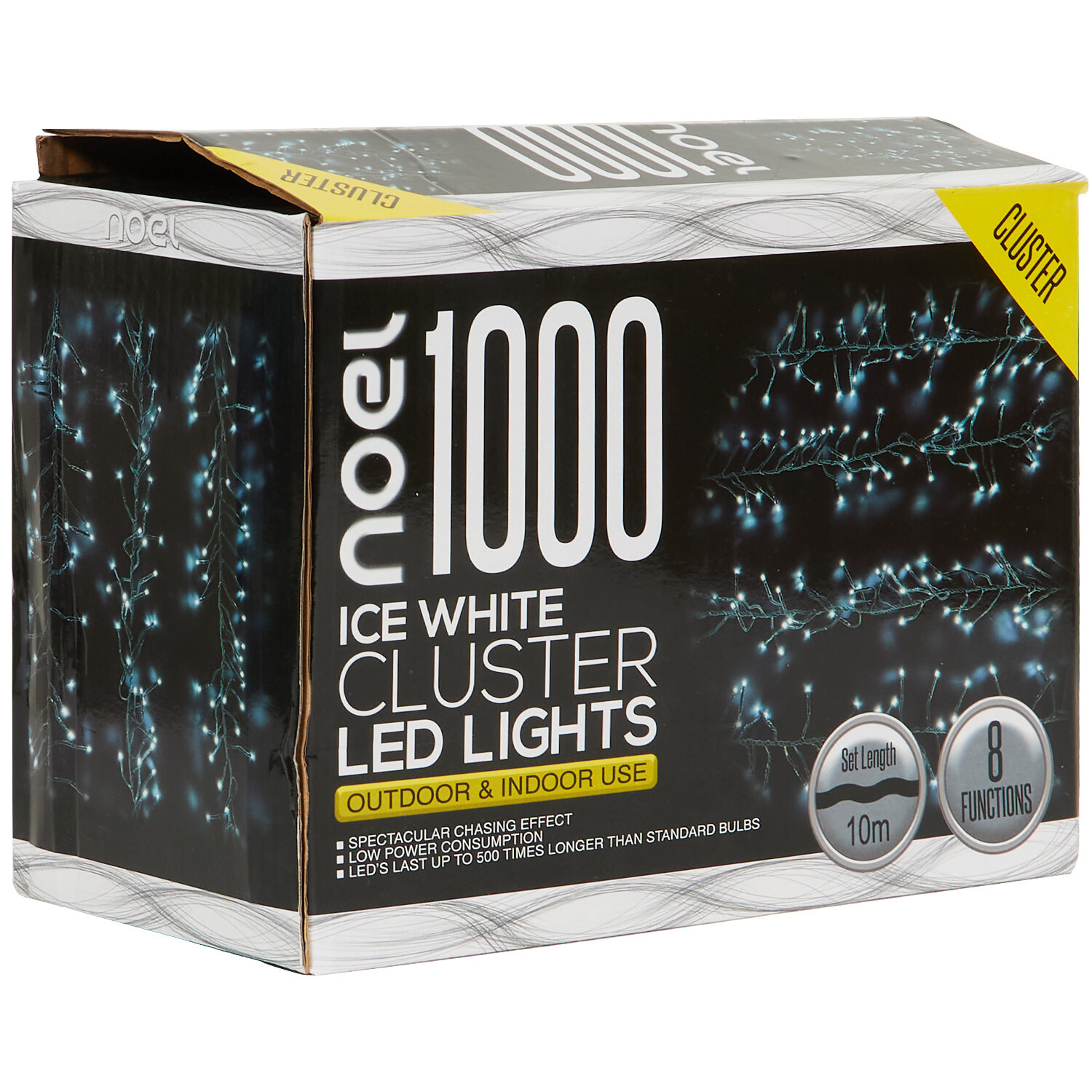 1000 Cluster LED Lights Ice White - White Image 2