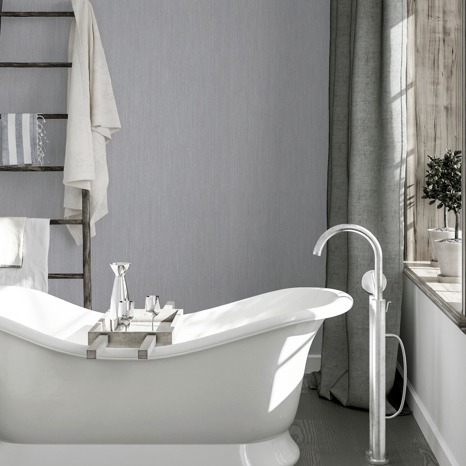 Stardust Textured Wallpaper - Silver Image 3